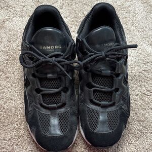 Sandro Black Mesh Sneakers
